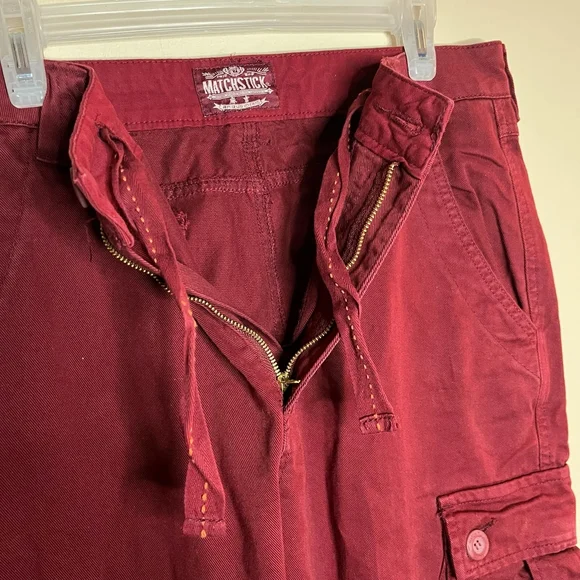 Matchstick Men's Retro Relaxed Cargo Pants with Multi Pockets 32x32 - Picture 10 of 12